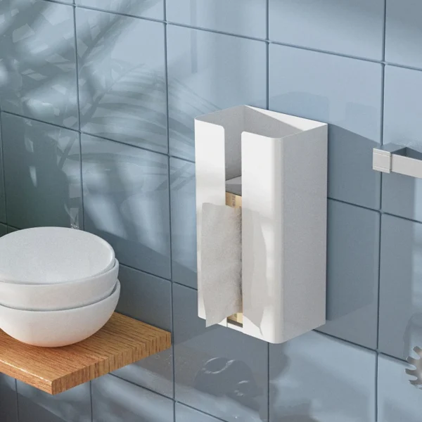 Hot Sales Metal Kitchen Holder Rectangular Napkin Dispenser Box Bathroom Wall Mount Toilet Paper Magnetic Tissue Storage Shelf - Image 5