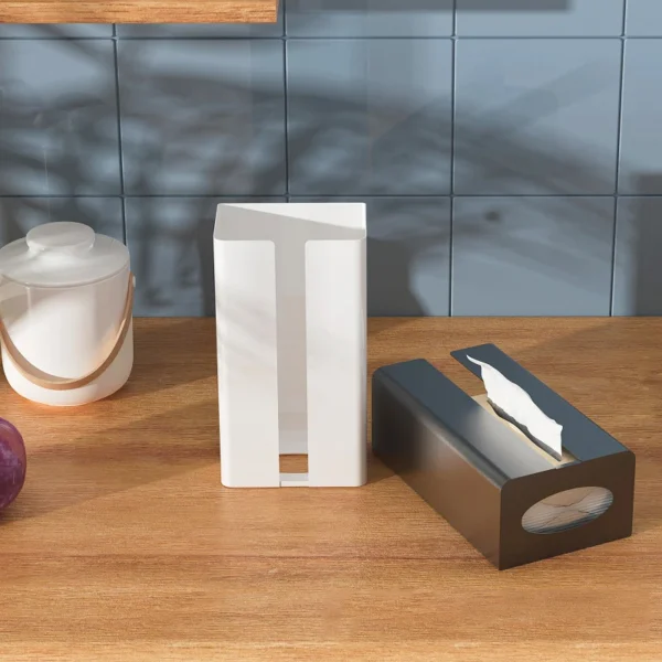 Hot Sales Metal Kitchen Holder Rectangular Napkin Dispenser Box Bathroom Wall Mount Toilet Paper Magnetic Tissue Storage Shelf - Image 2