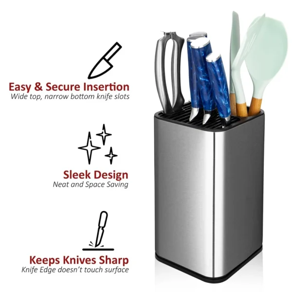 XITUO High Quality Kitchen Knife Holder Storage Block Stands 8" Chef Knives Tools Knife Stand Holder Block Kitchen Accessories - Image 4