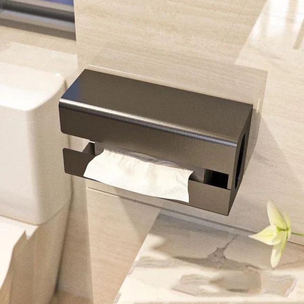 Hot Sales Metal Kitchen Holder Rectangular Napkin Dispenser Box Bathroom Wall Mount Toilet Paper Magnetic Tissue Storage Shelf - Image 6