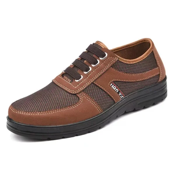 Fabric Upper Non slip Gum Rubber Out-sole Men's Flat Trail Hiking Walking Camouflage Cloth Shoes - Image 6