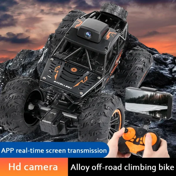 Alloy Rc Car With HD 720P WIFI FPV Camera Machine on Remote Control Stunt 1:18 2.4G SUV Radio Control Climbing Toys for Kids - Image 2